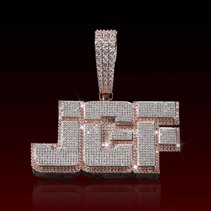 Two-tone Color Custom Letter Pendant