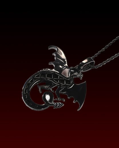 Winged Dragon Iced Out Pendant