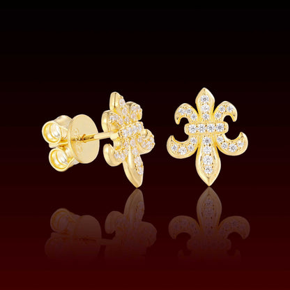 Ferns Moissanite Stud Earrings