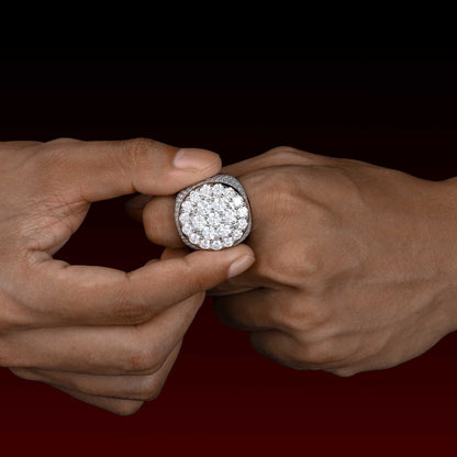 S925 Moissanite Big Solitaire Halo Ring