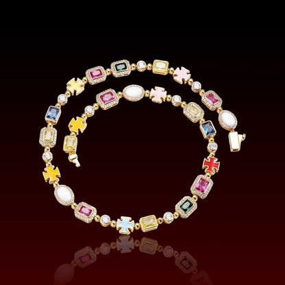 Opal Multi Color Gemstone Chain