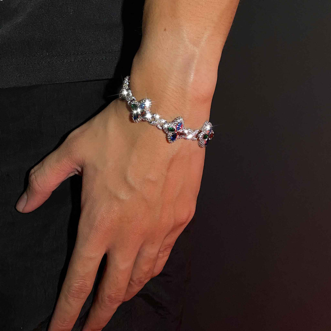 Marquise Cut Flower Infinity Iced Out Bracelet