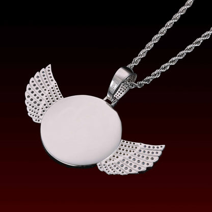 Photo With Wings Custom Moissanite Pendant