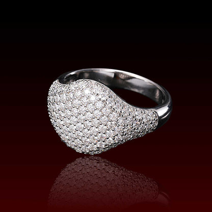 S925 Moissanite Honeycomb Setting Ring