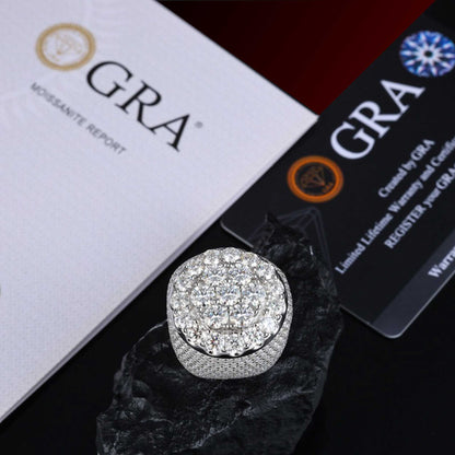 S925 Moissanite Big Solitaire Halo Ring
