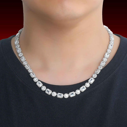 Mix Shape Stone Iced Out Chain