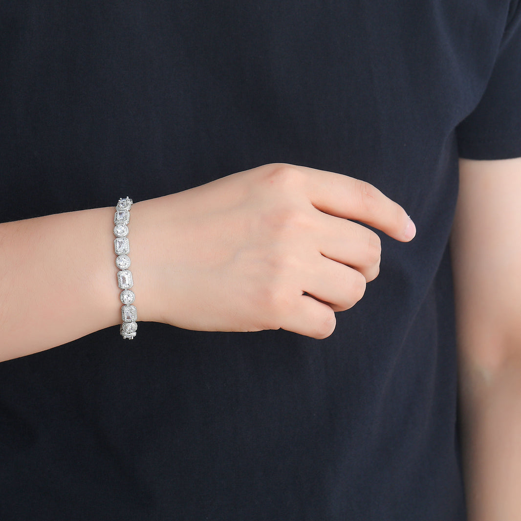 Mix Shape Stone Iced Out Chain