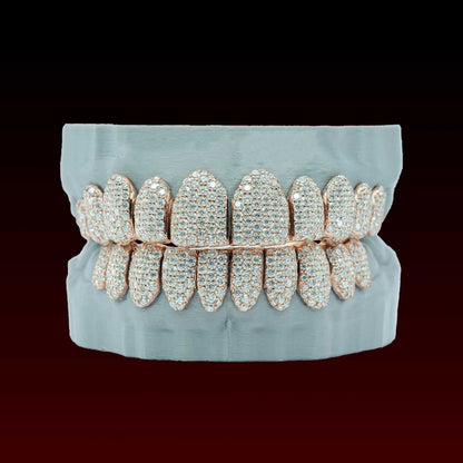 Honeycomb Rimless Setting Custom Moissanite Grillz