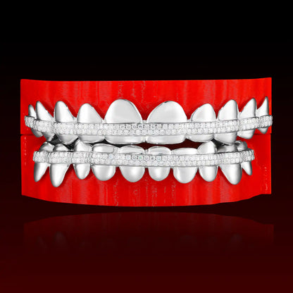 Honeycomb Bar Polished Custom Moissanite Grillz