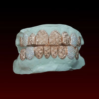 Honeycomb Fang Diamond Cut Custom Grillz