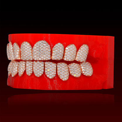 Honeycomb Rimless Setting Custom Moissanite Grillz