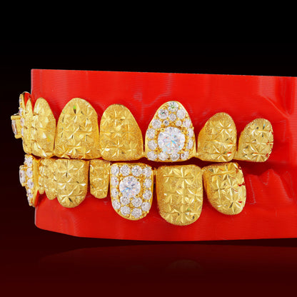 Honeymoon Fang Diamond Cut Custom Grillz