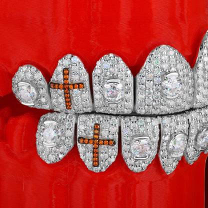 Honeymoon Set Cross Fang Custom Moissanite Grillz