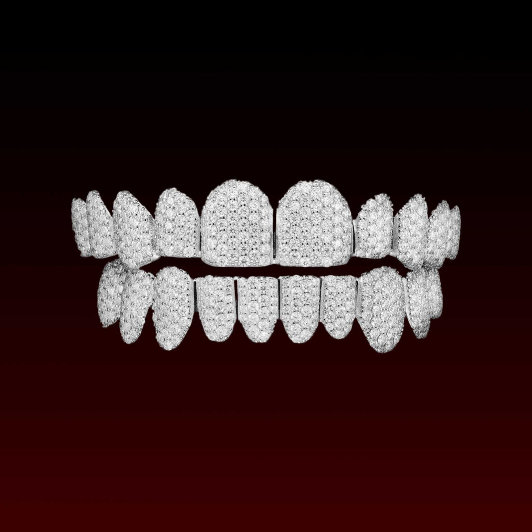 Houston-Style Honeycomb Setting Custom Moissanite Grillz