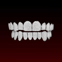 Houston-Style Honeycomb Setting Custom Moissanite Grillz