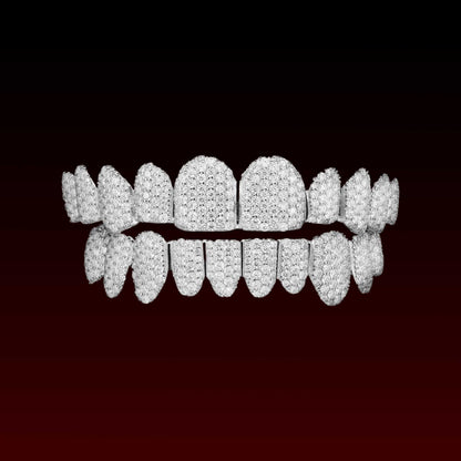 Houston-Style Honeycomb Setting Custom Moissanite Grillz