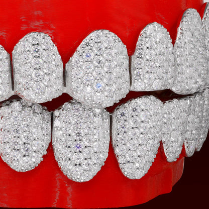 Houston-Style Honeycomb Setting Custom Moissanite Grillz