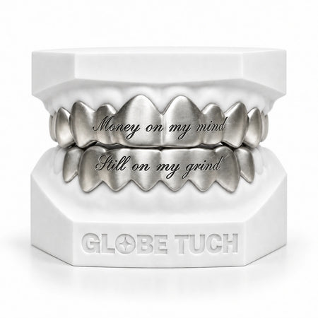 Hustle Script Engraved Custom Grillz