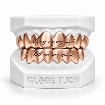 Hustle Script Engraved Custom Grillz