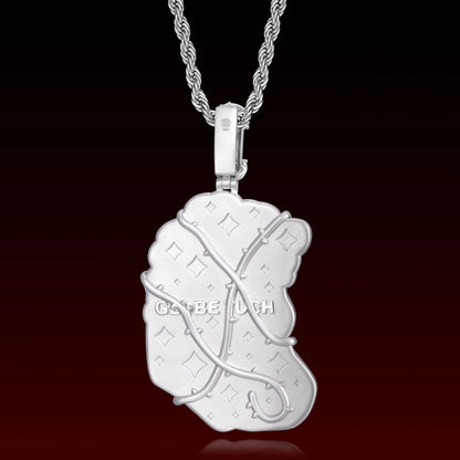 Iced Jade Jesus Crown Thorn Pendant