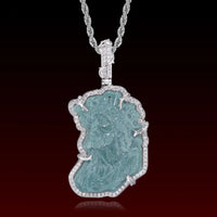 Iced Jade Jesus Crown Thorn Pendant