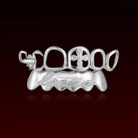 Iced Letter Cross Open Face Custom Grillz