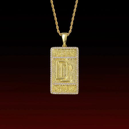 Iced Out Dream Chaser Initial Pendant