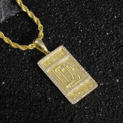 Iced Out Dream Chaser Initial Pendant