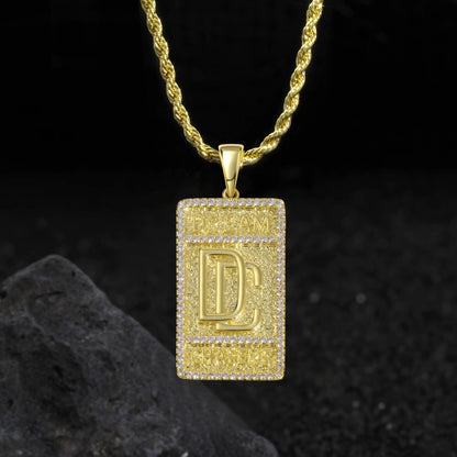 Iced Out Dream Chaser Initial Pendant