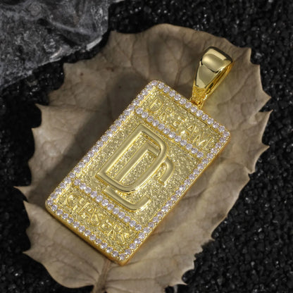 Iced Out Dream Chaser Initial Pendant