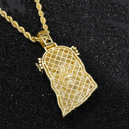 Iced Out Jesus Crown of Thorns Pendant
