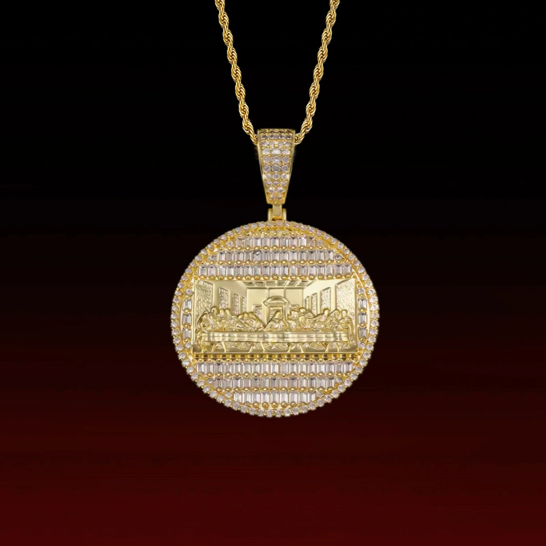 Iced Out Last Supper Medallion Pendant
