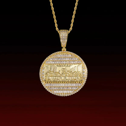Iced Out Last Supper Medallion Pendant
