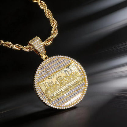Iced Out Last Supper Medallion Pendant