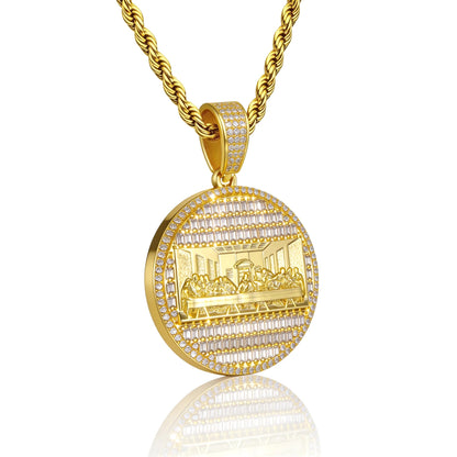 Iced Out Last Supper Medallion Pendant