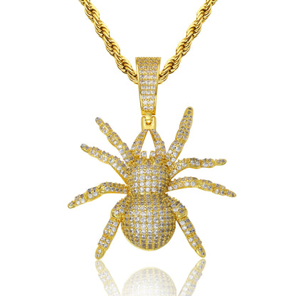 Iced Out Spider Pendant