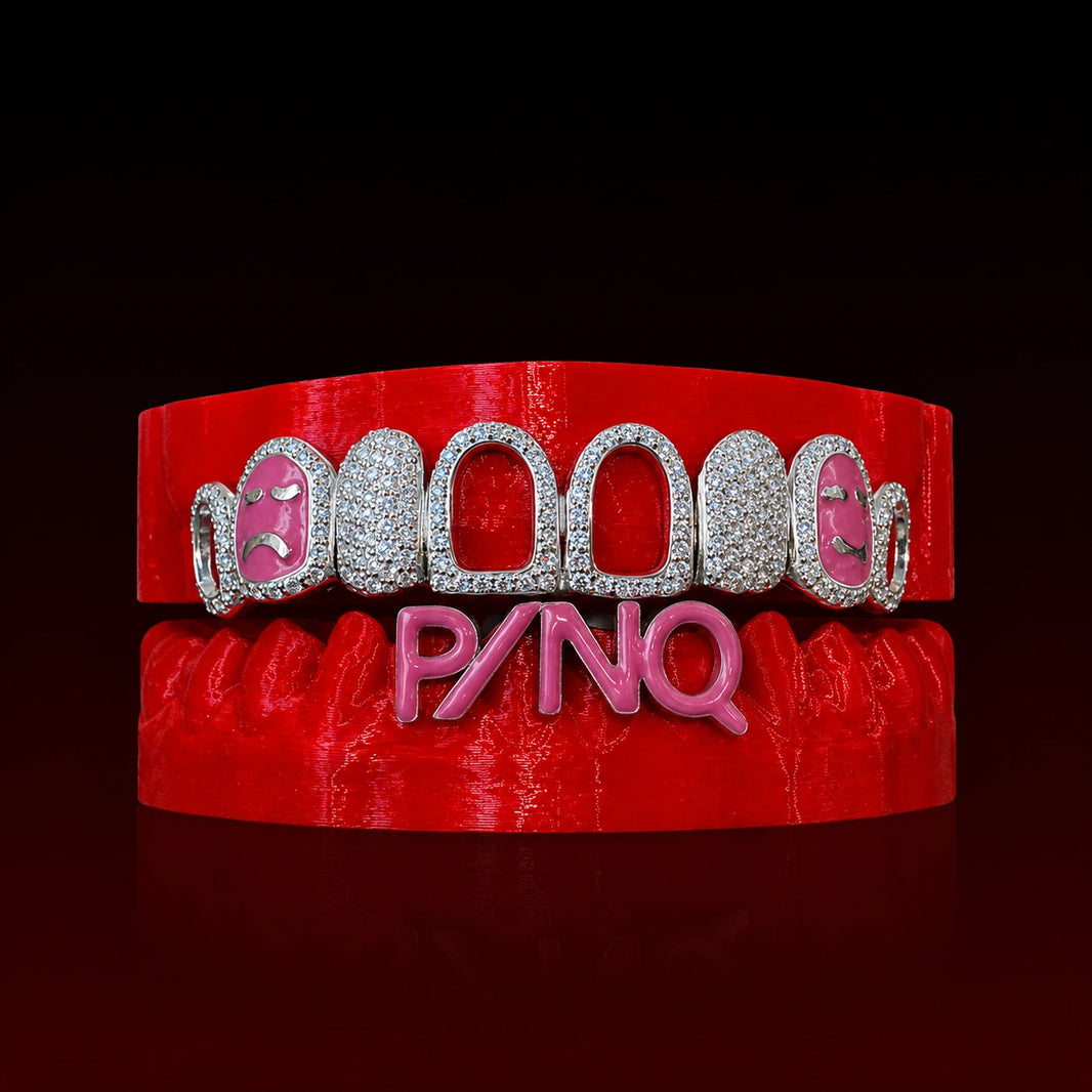 Icon Fangs Enamel Name Custom Grillz