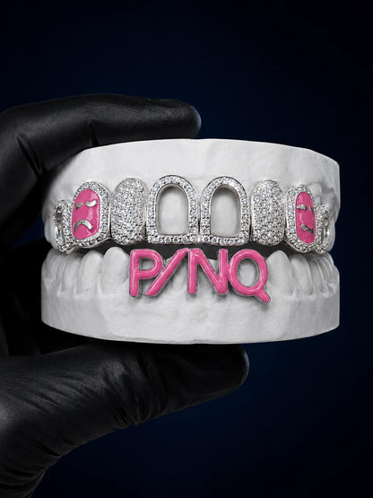 Icon Fangs Enamel Name Custom Grillz