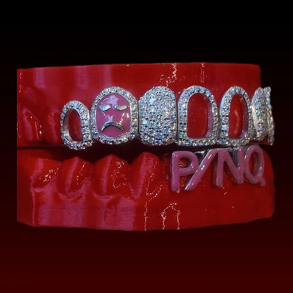 Icon Fangs Enamel Name Custom Grillz