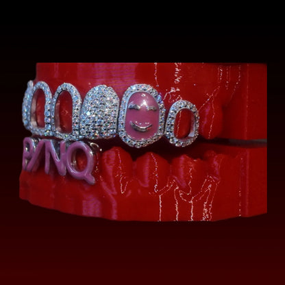 Icon Fangs Enamel Name Custom Grillz