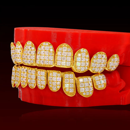Jumbo Set Princess Cut Custom Moissanite Grillz