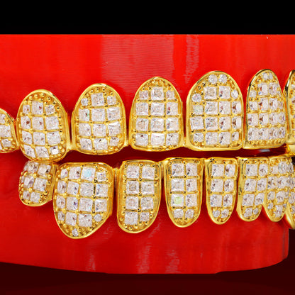 Jumbo Set Princess Cut Custom Moissanite Grillz