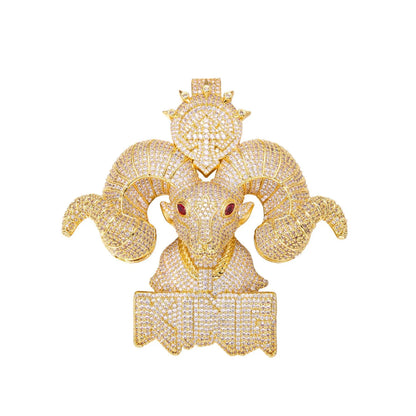 King Goat Iced Out Pendant