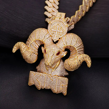 King Goat Iced Out Pendant