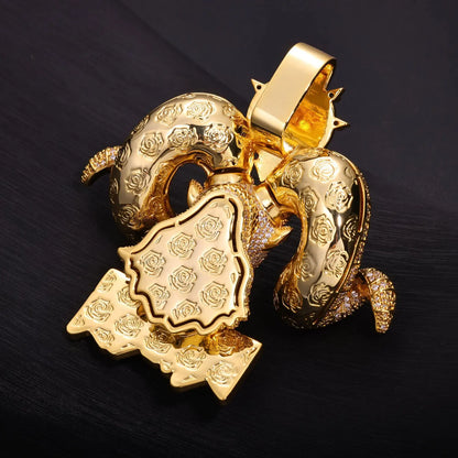 King Goat Iced Out Pendant