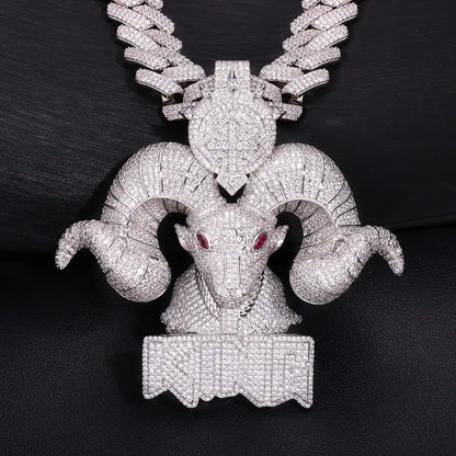 King Goat Iced Out Pendant