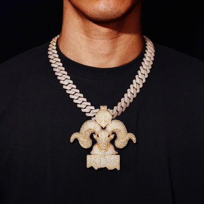 King Goat Iced Out Pendant