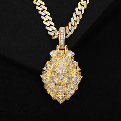 King Lion Iced Out Pendant