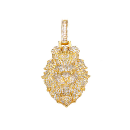 King Lion Iced Out Pendant