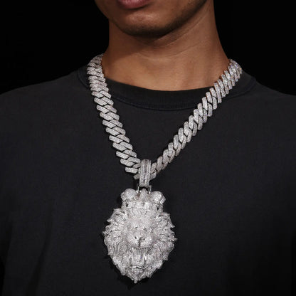 King Lion Iced Out Pendant